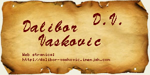 Dalibor Vasković vizit kartica